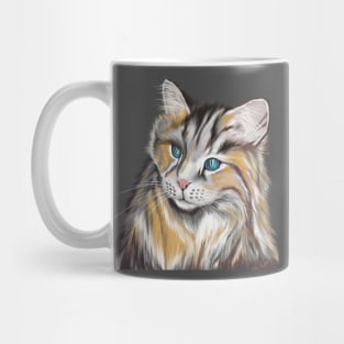 Blue eyed cat Mug